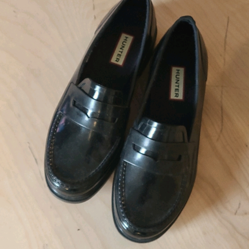 Black rubber loafers HUNTER